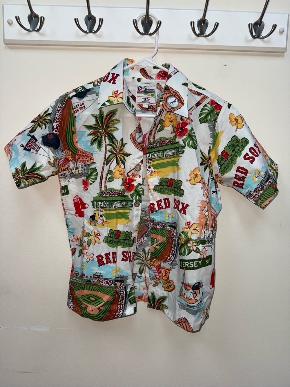 reyn spooner White Multi Boston Red Sox Print Button-Down Shirt